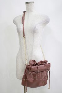 m petit by misako / NINA'Sコラボ/リボンキンチャクショルダーバッグ  ピンク H-25-04-10-1074-LO-BG-NS-ZH