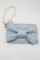 m petit by misako / NINA’Sコラボリボンコインケース  サックス H-25-04-10-1076-LO-BG-NS-ZH