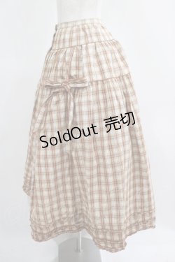 画像2: WONDERFUL WORLD / チェックフリルロングスカート Free ブラウン H-25-04-10-1015-LO-SK-NS-ZH