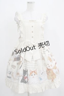 画像1: Lyre Ivy（海外ロリータブランド） / Coffee Houseエプロンスカート L アイボリー H-25-04-10-1023-GO-SK-NS-ZH