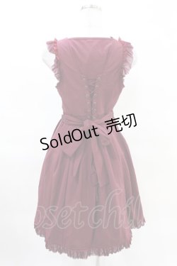 画像3: Ozz Croce / 薔薇刺繍ジャンパースカート  エンジ H-25-04-10-001-OO-OP-KB-ZH