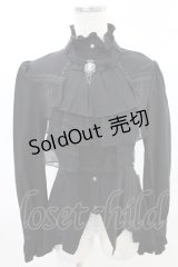 Rozen Kavalier / カメオジャボ付スタンドカラーブラウス  黒 H-25-04-10-014-OO-BL-KB-ZH