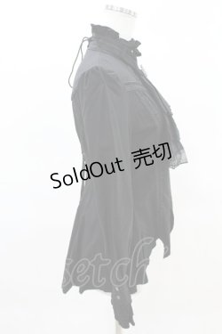 画像2: Rozen Kavalier / カメオジャボ付スタンドカラーブラウス  黒 H-25-04-10-014-OO-BL-KB-ZH
