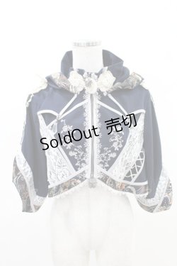画像1: Ozz oneste / 巫祭神装ショートパーカー  紺×白 H-25-04-10-020-OO-TO-KB-ZH