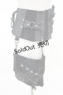 画像2: Rozen Kavalier / ポケットフラップ付コルセット  黒 H-25-04-10-024-OO-ZA-KB-ZH