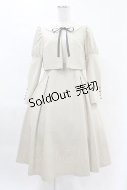 画像1: Maison de FLEUR Petite Robe canone / クロエが微笑むワンピース M Beige H-25-04-11-001-EL-OP-NS-ZH