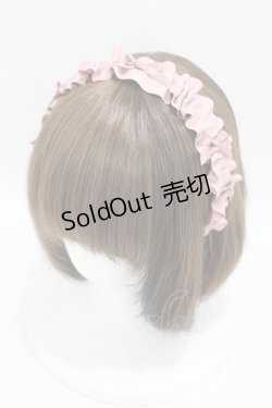 画像1: m petit by misako / ギャザーリボンカチューシャ  ピンク H-25-04-11-037-LO-AC-NS-ZH