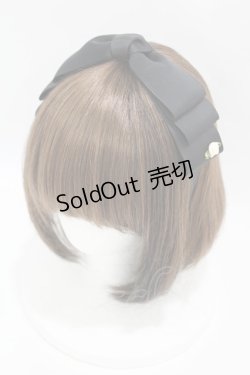 画像1: m petit by misako / NINA'sコラボ AM*NIリボンカチューシャ  ブラック H-25-04-11-038-LO-AC-NS-ZH