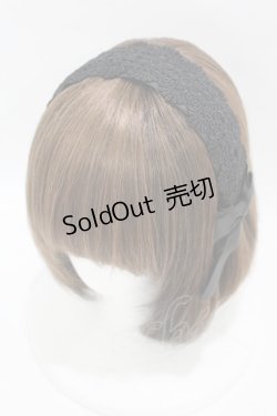 画像1: m petit by misako / レースリボンカチューシャ  ブラック H-25-04-11-040-LO-AC-NS-ZH