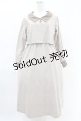 Maison de FLEUR Petite Robe canone / 礼拝に向かうワンピース M Beige H-25-04-11-003-EL-OP-NS-ZH