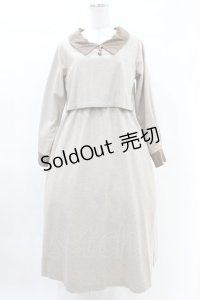 Maison de FLEUR Petite Robe canone / 礼拝に向かうワンピース M Beige H-25-04-11-003-EL-OP-NS-ZH