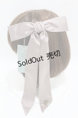 画像2: Maison de FLEUR Petite Robe canone / 午前を張り切るリボンバレッタ  Gray Beige H-25-04-11-041-EL-AC-NS-ZH