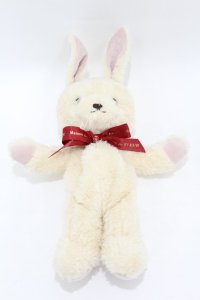 Maison de FLEUR / くたくたうさぎさんポーチ  アイボリー/レッド H-25-04-11-059-LO-ZA-NS-ZH