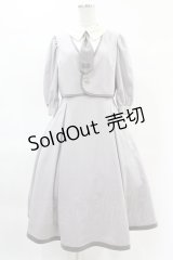 Maison de FLEUR Petite Robe canone / 才女のあなたとネクタイワンピース M Gray H-25-04-11-004-EL-OP-NS-ZH