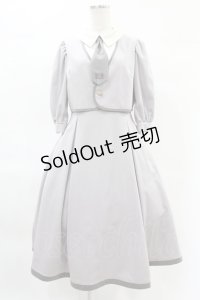 Maison de FLEUR Petite Robe canone / 才女のあなたとネクタイワンピース M Gray H-25-04-11-004-EL-OP-NS-ZH