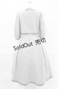 画像2: Maison de FLEUR Petite Robe canone / 才女のあなたとネクタイワンピース M Gray H-25-04-11-004-EL-OP-NS-ZH