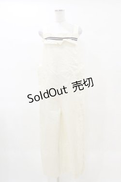 画像1: Jane Marple / French marine salopette pants  オフ H-25-04-11-1040-JM-PA-KB-ZH