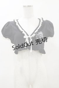 PUTUMAYO / ふんわりパフ袖ボレロ  黒 H-25-04-11-1006-PT-TO-KB-ZH