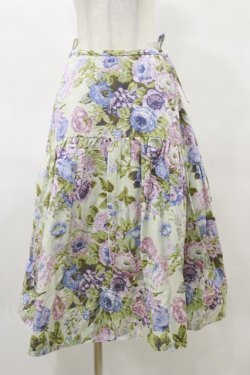 画像1: Jane Marple Dans Le Salon / Jardin Des Fleursのドレススカート  ミント H-25-04-11-1049-JM-SK-KB-ZH
