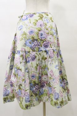 画像2: Jane Marple Dans Le Salon / Jardin Des Fleursのドレススカート  ミント H-25-04-11-1049-JM-SK-KB-ZH