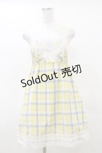 MILK / シャボンDOLLワンピース  イエロー H-25-04-11-1051-ML-OP-KB-ZH