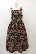 Jane Marple / Strawberry garden Strap dress  ブラック H-25-04-11-1061-JM-OP-KB-ZH