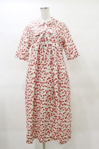 Jane Marple Dans Le Salon / Falling cherriesダブルリボンドレス  オフホワイト H-25-04-11-1065-JM-OP-KB-ZH