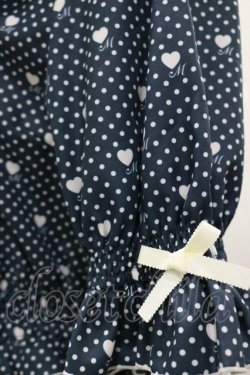 画像4: Melody BasKet / Little dot heartワンピース M ネイビー H-25-04-11-1066-LO-OP-KB-ZH