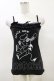 画像1: PEACE NOW / プリントフリルキャミソール  黒 H-25-04-11-1009-PU-TO-KB-ZH (1)