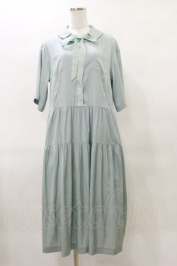 画像1: Jane Marple Dans Le Salon / ダブルカラーサリバンドレス  ミントブルー H-25-04-11-1071-JM-OP-KB-ZH