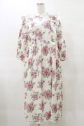 Jane Marple / Strawberries and flowersラッフルフリルドレス  オフ H-25-04-11-1072-JM-OP-KB-ZH