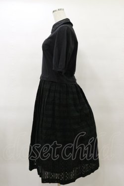 画像3: Jane Marple / ヴィンテージストライプレースコラボレーションドレス  ブラック×ブラック H-25-04-11-1076-JM-OP-KB-ZH