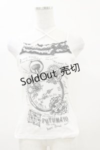 PUTUMAYO / プリントフリルキャミソール  白 H-25-04-11-1011-PT-TO-KB-ZH