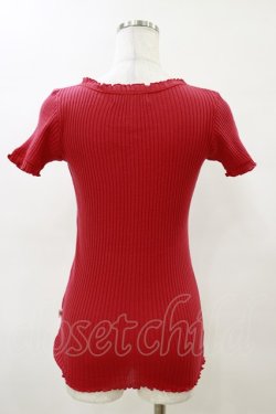 画像2: Katie / UNDER PRETTIES frill tee  レッド H-25-04-11-1012-LO-TO-KB-ZH