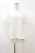 Candy Stripper / VOLUME SLEEVE   オフホワイト H-25-04-11-1013-PU-TO-KB-ZH