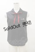 MILK / スリーブレスシャツ  ブラック H-25-04-11-1016-ML-BL-KB-ZH