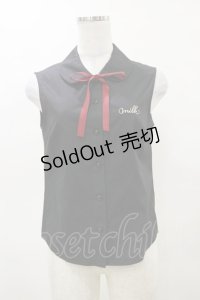 MILK / スリーブレスシャツ  ブラック H-25-04-11-1016-ML-BL-KB-ZH