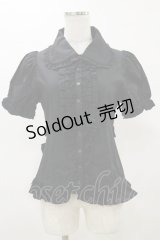 PUTUMAYO / フリル丸襟パフスリーブブラウス  黒 H-25-04-11-1018-PT-BL-KB-ZH