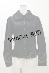 PEACE NOW / フリル丸襟ブラウス  黒 H-25-04-11-1019-PU-BL-KB-ZH