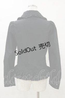 画像2: PEACE NOW / フリル丸襟ブラウス  黒 H-25-04-11-1019-PU-BL-KB-ZH