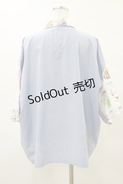 画像2: MILKBOY / DRINK YOUシャツ  ホワイトベース×サックス H-25-04-11-1022-MB-TO-KB-ZH