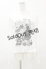 PUTUMAYO / ALICEフリルカットソー  白 H-25-04-11-1029-PT-TO-KB-ZH