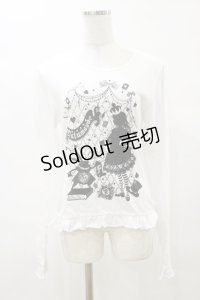 PUTUMAYO / ALICEフリルカットソー  白 H-25-04-11-1029-PT-TO-KB-ZH