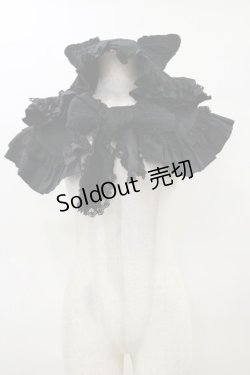 画像1: PUTUMAYO / ネコミミフードミニケープ  黒 H-25-04-11-1004-PT-JA-KB-ZH