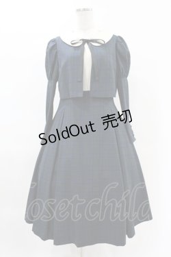 画像1: Maison de FLEUR Petite Robe canone / クロエが微笑むワンピース（チェック） M Green H-25-04-11-005-EL-OP-NS-ZH
