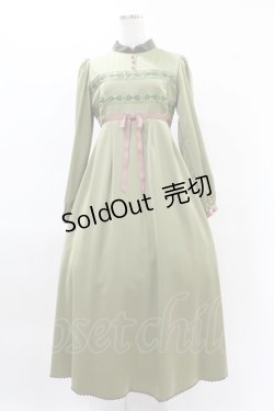 画像1: Maison de FLEUR Petite Robe canone / Anna/ナイトガウンワンピース M Green H-25-04-11-007-EL-OP-NS-ZH