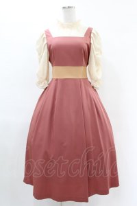 Maison de FLEUR Petite Robe canone / コトコト聴こえるワンピース M Dark Pink H-25-04-11-008-EL-OP-NS-ZH