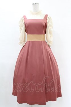 画像1: Maison de FLEUR Petite Robe canone / コトコト聴こえるワンピース M Dark Pink H-25-04-11-008-EL-OP-NS-ZH