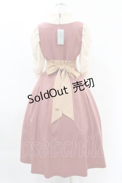 画像2: Maison de FLEUR Petite Robe canone / コトコト聴こえるワンピース M Dark Pink H-25-04-11-008-EL-OP-NS-ZH