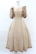 Maison de FLEUR Petite Robe canone / キャラメリゼをするワンピース M Beige H-25-04-11-009-EL-OP-NS-ZH